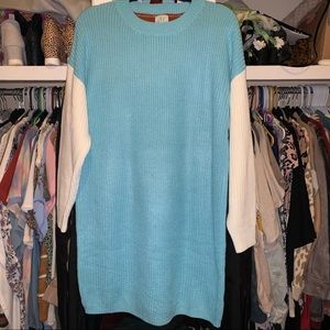 Color block sweater dress